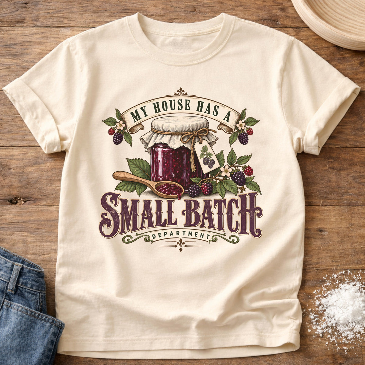 Knead More Fun Small Batch t-shirt in Ivory