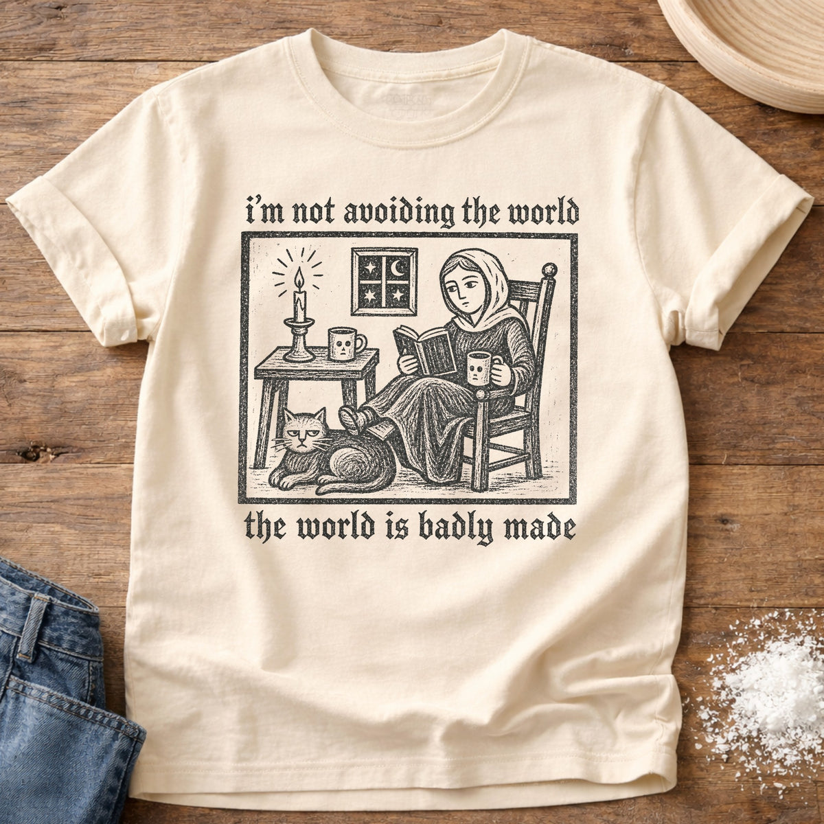 Knead More Fun Leave House t-shirt in Ivory