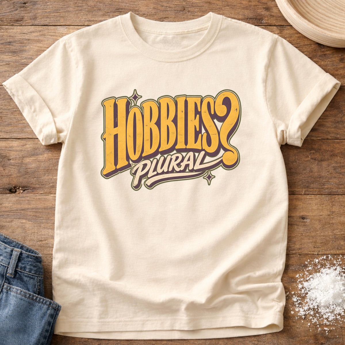 Knead More Fun Hobbies Plural grannycore t-shirt in Ivory