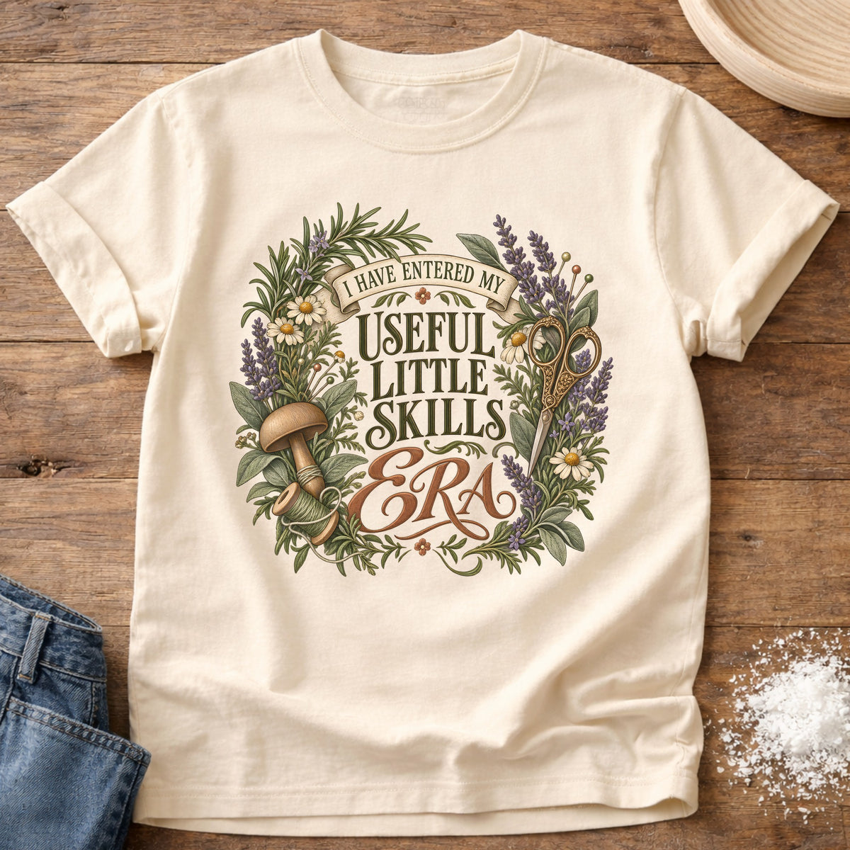 Knead More Fun Useful Little Skills t-shirt in Ivory