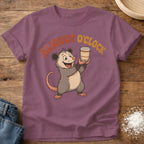Knead More Fun Aliquot O'Clock Possum sourdough t-shirt in Berry