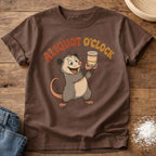 Knead More Fun Aliquot O'Clock Possum sourdough t-shirt in Espresso