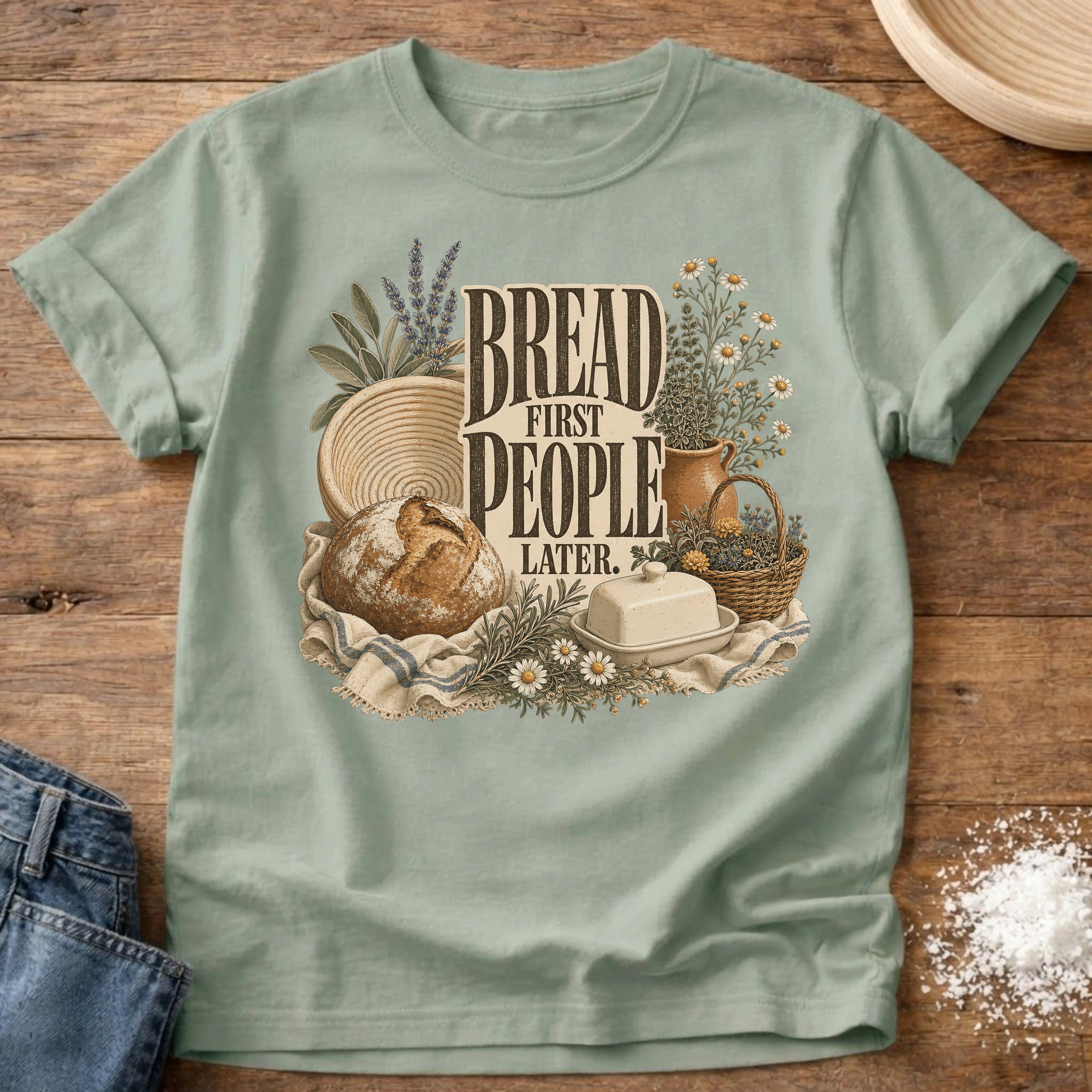 Knead More Fun Bread First sourdough t-shirt in Bay