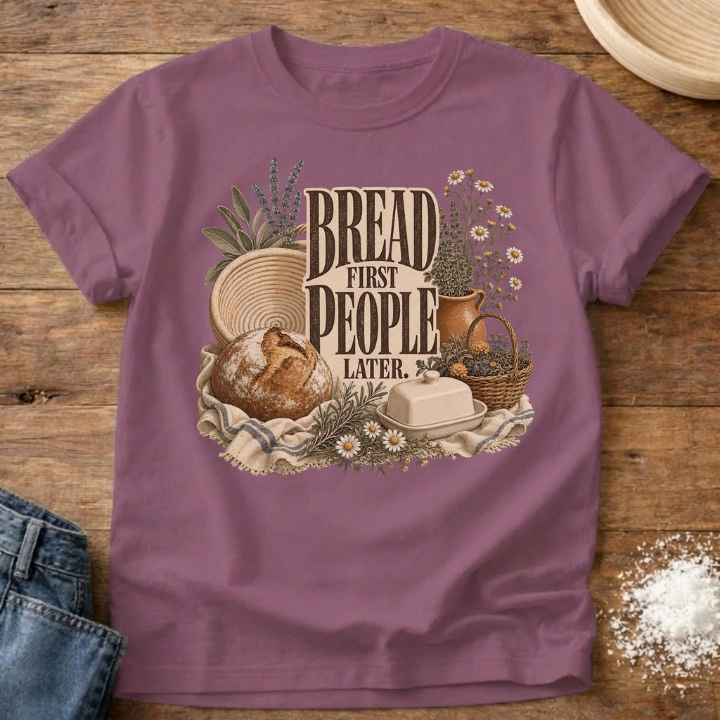 Knead More Fun Bread First sourdough t-shirt in Berry