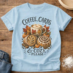 Knead More Fun Coffee, Carbs & Cozy sourdough t-shirt in Chambray