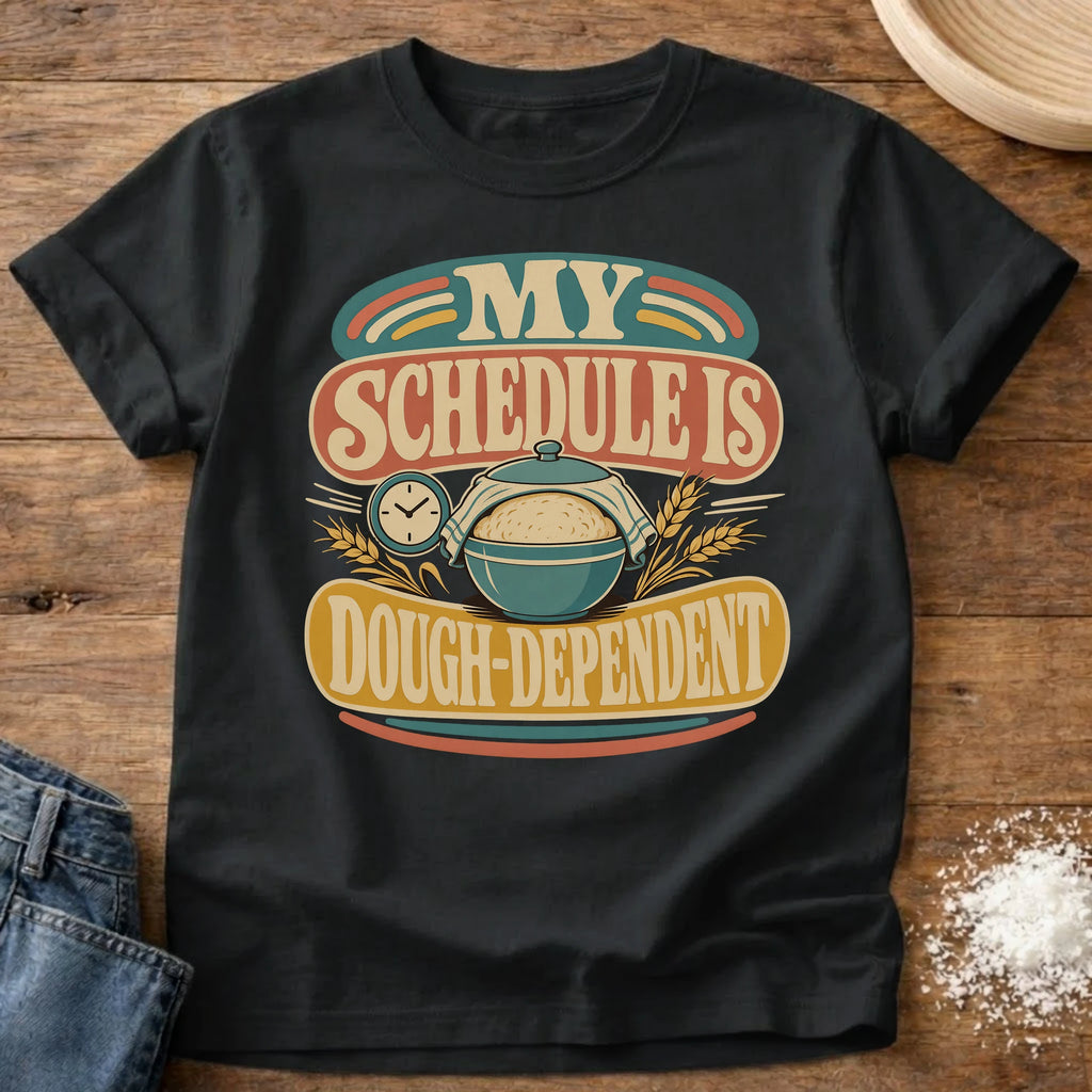Knead More Fun Dough-Dependent sourdough t-shirt in Black