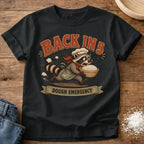 Knead More Fun Dough Emergency Raccoon sourdough t-shirt in Black