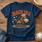 Knead More Fun Dough Emergency Raccoon sourdough t-shirt in Navy