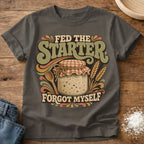 Knead More Fun Fed Starter sourdough t-shirt in Pepper