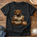 Knead More Fun Frazzled Bear sourdough t-shirt in Black