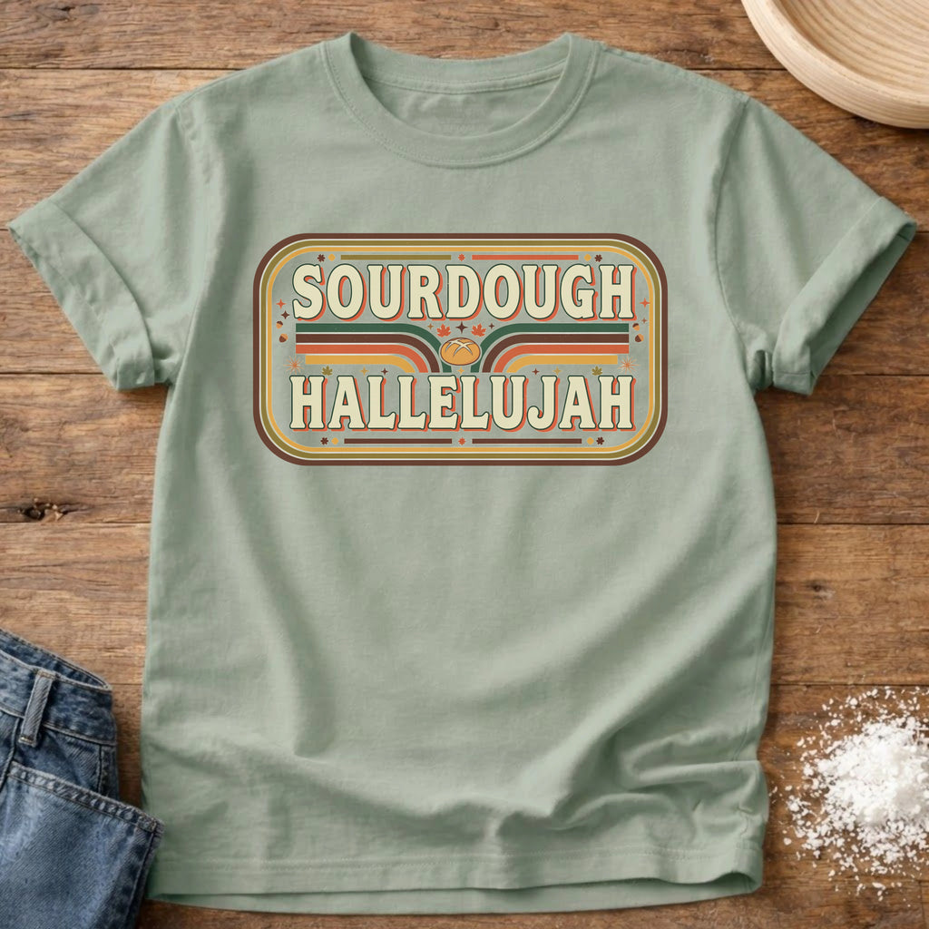Knead More Fun Hallelujah sourdough t-shirt in Bay