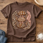 Knead More Fun Leopard Print Loafs sourdough t-shirt in Espresso
