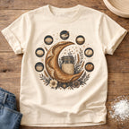 Knead More Fun Moon Phases sourdough t-shirt in Ivory