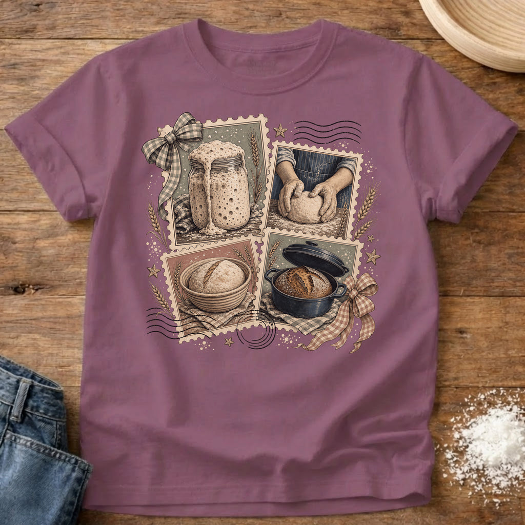 Knead More Fun Proofing Plans sourdough t-shirt in Berry