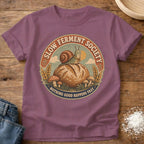 Knead More Fun Slow Ferment Snail sourdough t-shirt in Berry