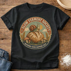 Knead More Fun Slow Ferment Snail sourdough t-shirt in Black