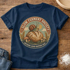 Knead More Fun Slow Ferment Snail sourdough t-shirt in Navy