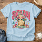Knead More Fun Starter Drama sourdough t-shirt in Chambray