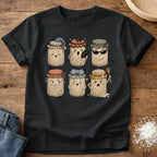 Knead More Fun Starter Moods sourdough t-shirt in Black