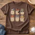 Knead More Fun Starter Moods sourdough t-shirt in Espresso