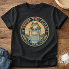 Knead More Fun Trust the Float Frog sourdough t-shirt in Black