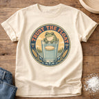 Knead More Fun Trust the Float Frog sourdough t-shirt in Ivory