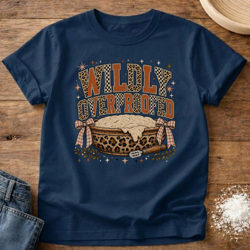 Knead More Fun Wildly Overproofed sourdough t-shirt in Navy