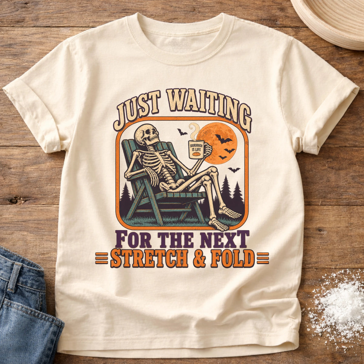 Knead More Fun Just Waiting graphic t-shirt in Ivory
