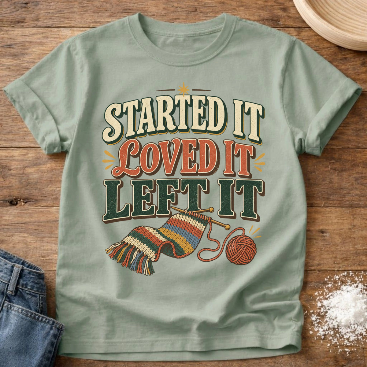 Knead More Fun Left It homebody t-shirt in Bay