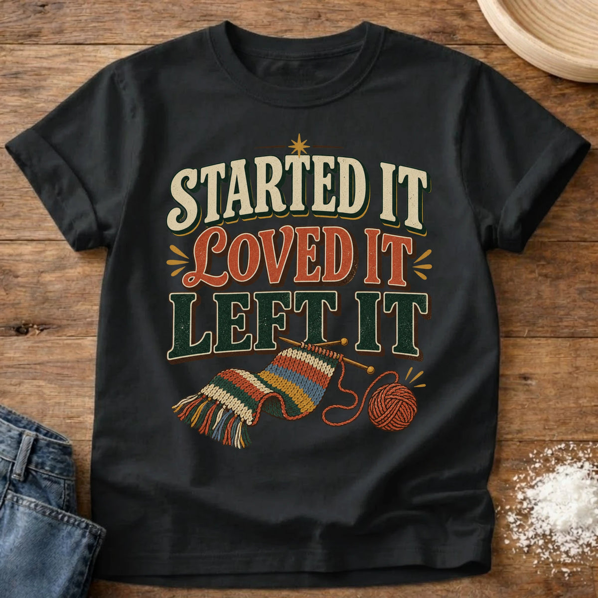 Knead More Fun Left It homebody t-shirt in Black
