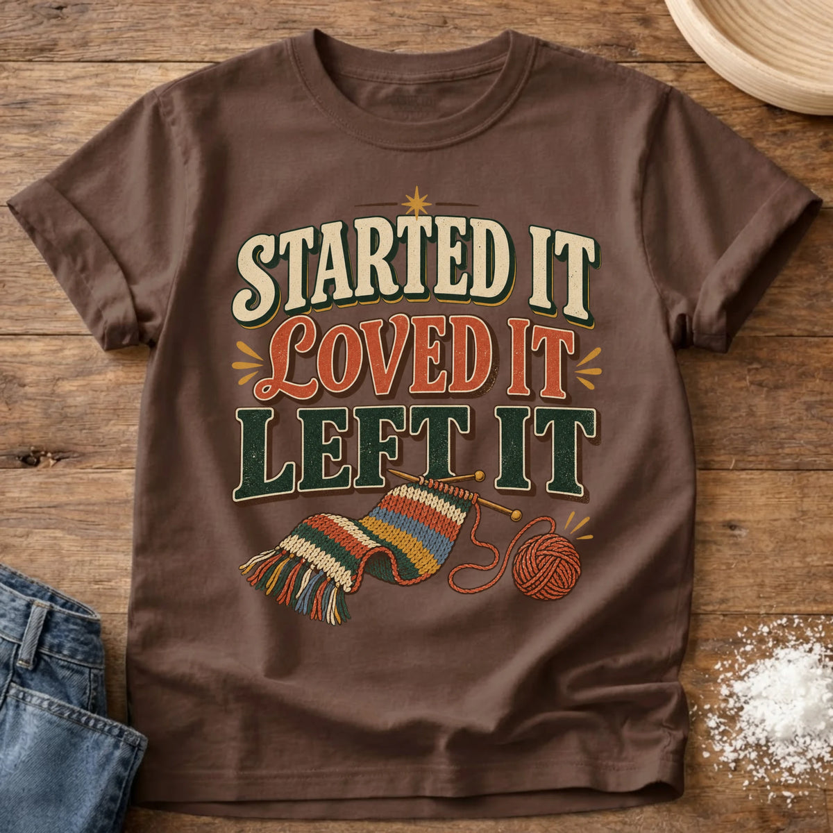 Knead More Fun Left It homebody t-shirt in Espresso