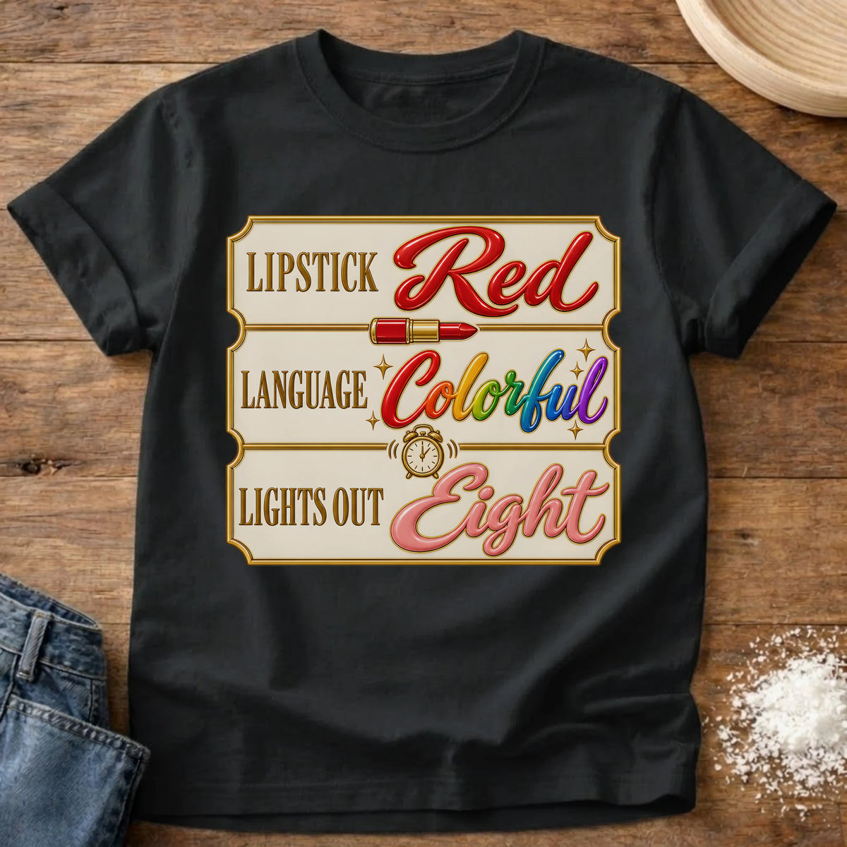 Knead More Fun Lights Out t-shirt in Black