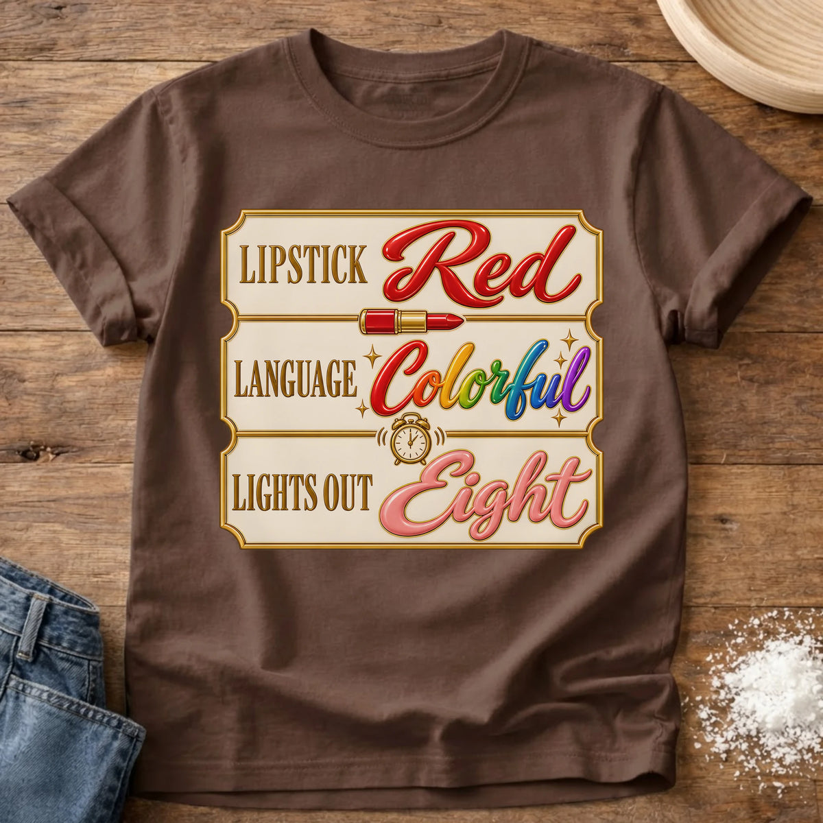 Knead More Fun Lights Out t-shirt in Espresso