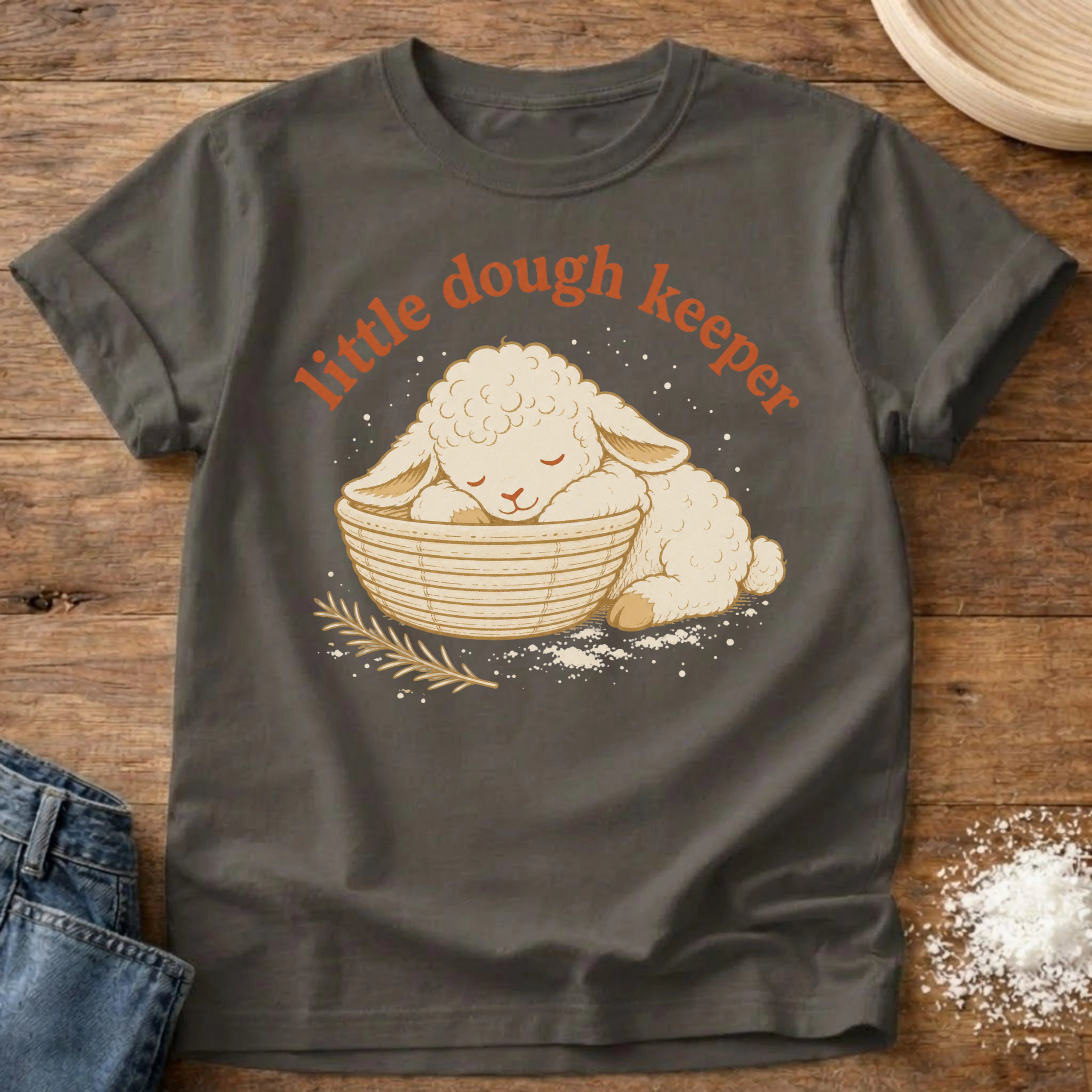 Knead More Fun Little Dough Keeper t-shirt in Pepper