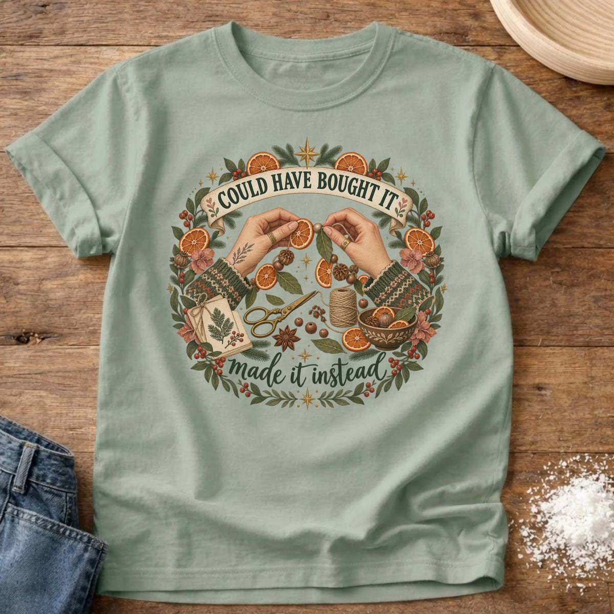 Knead More Fun Made It Instead graphic t-shirt in Bay