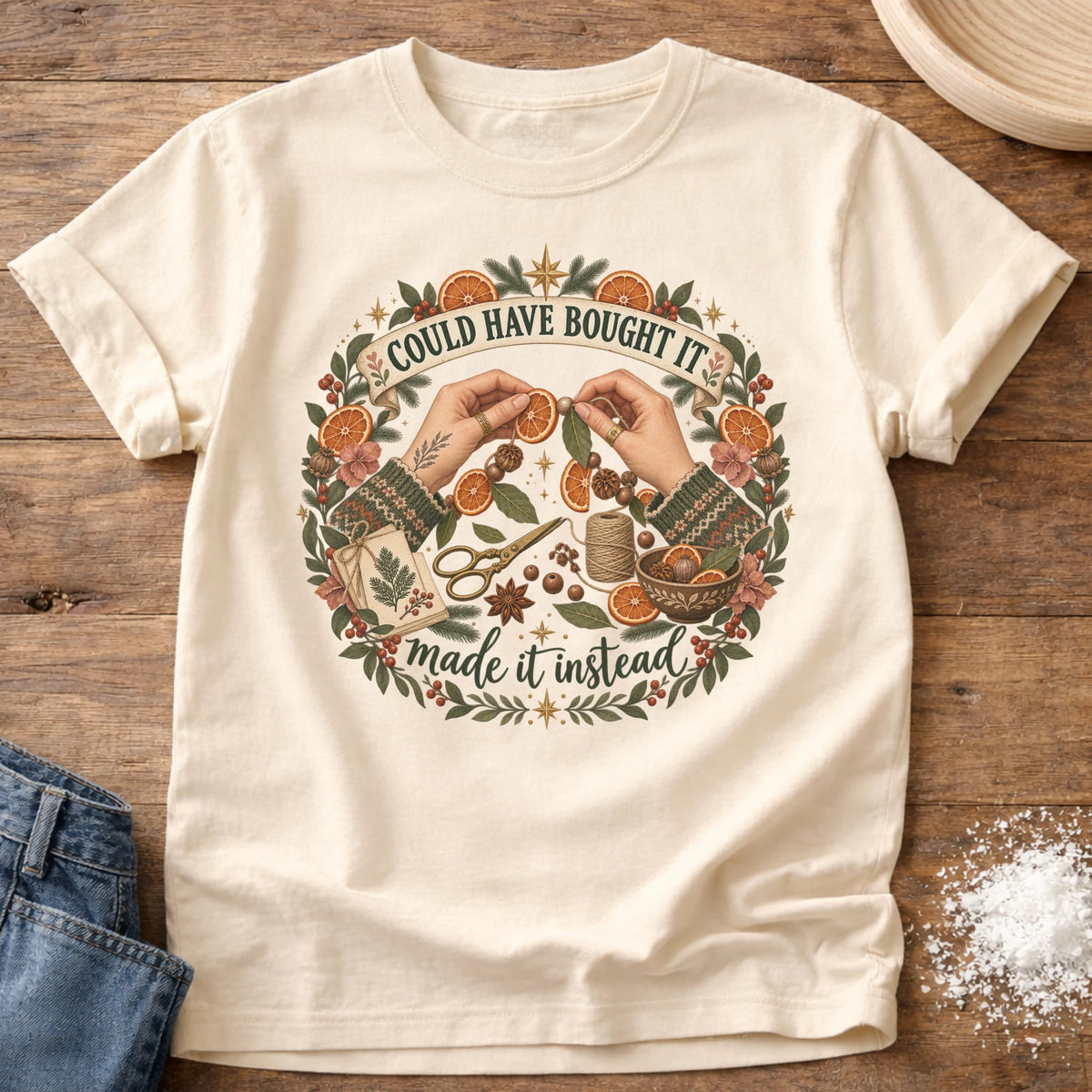 Knead More Fun Made It Instead graphic t-shirt in Ivory