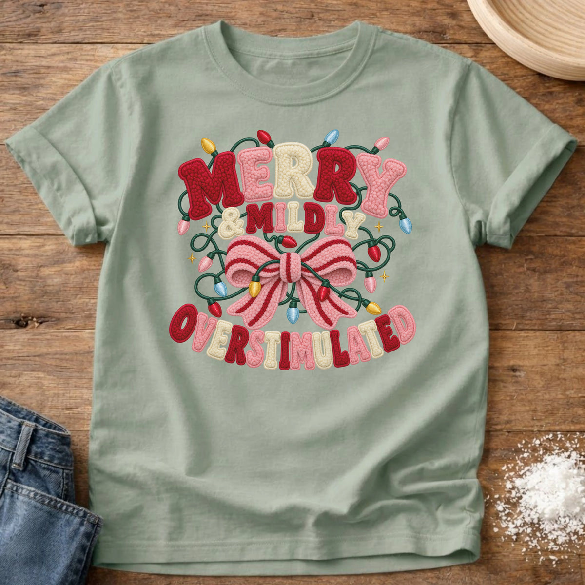 Knead More Fun Merry Overstimulated t-shirt in Bay