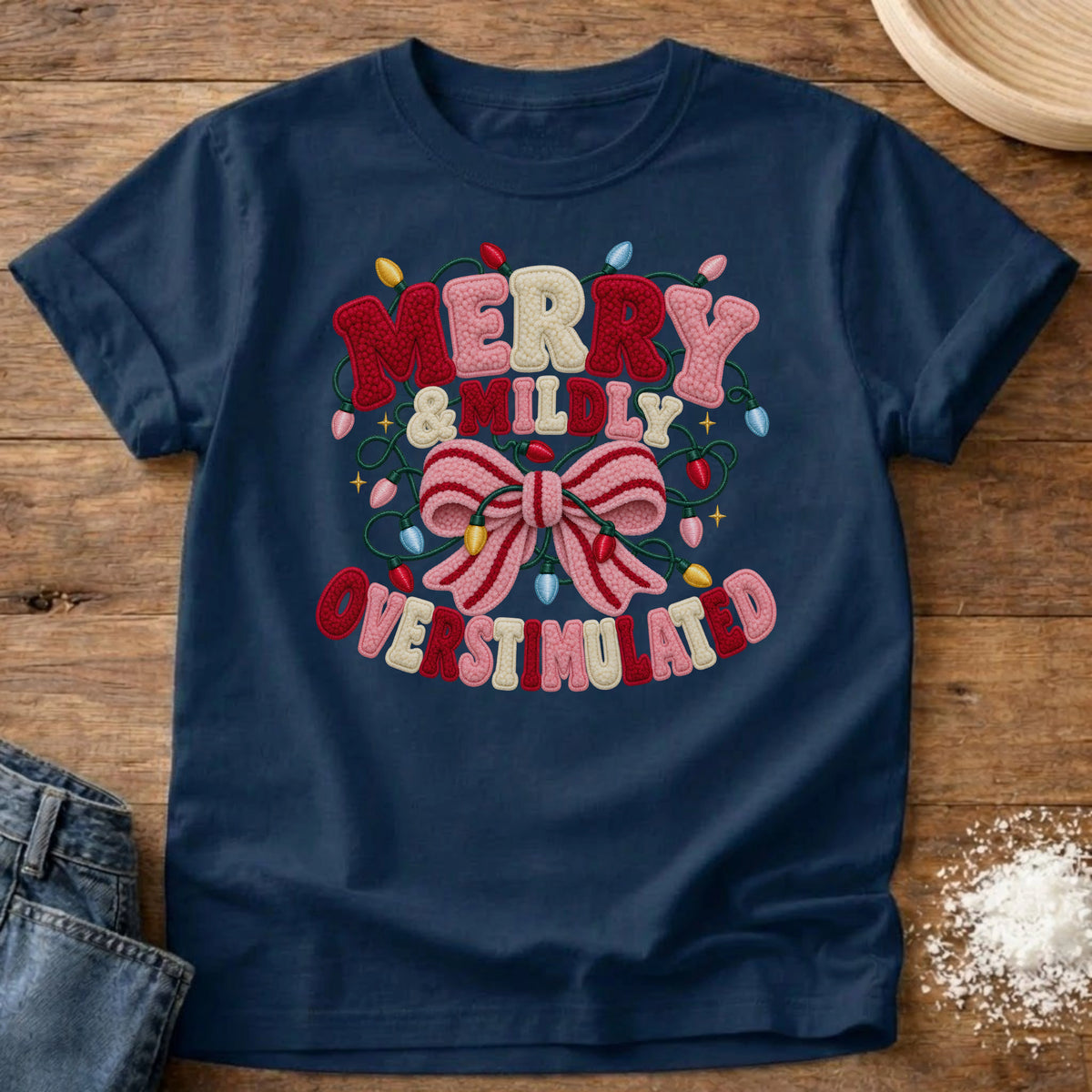 Knead More Fun Merry Overstimulated t-shirt in Navy
