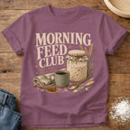 Knead More Fun Morning Feed Club sourdough t-shirt in Berry