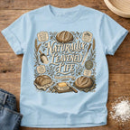 Knead More Fun Naturally Leavened Life sourdough t-shirt in Chambray