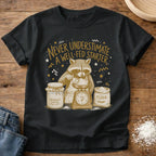 Knead More Fun Never Underestimate Starter Raccoon sourdough t-shirt in Black