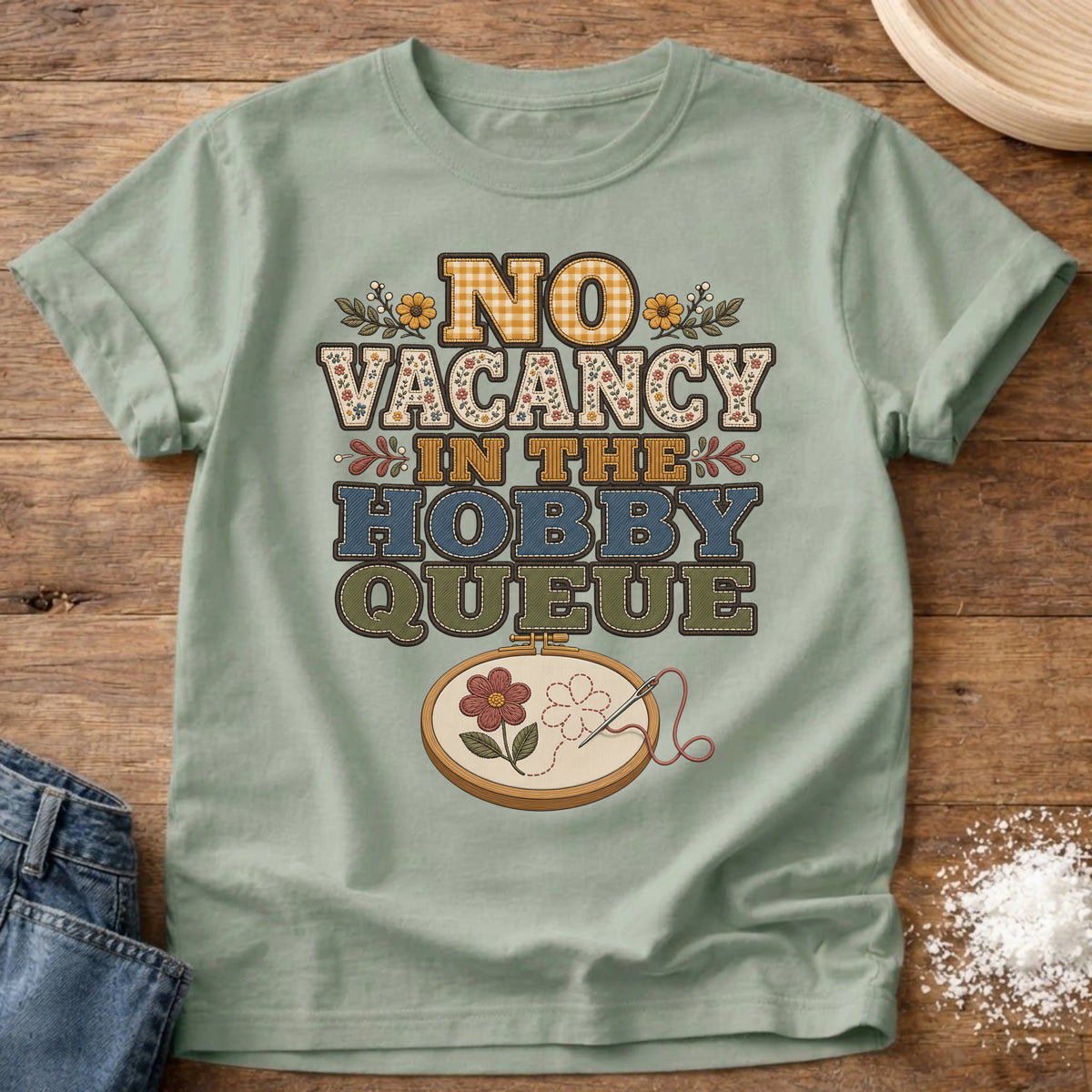 Knead More Fun No Vacancy homebody t-shirt in Bay