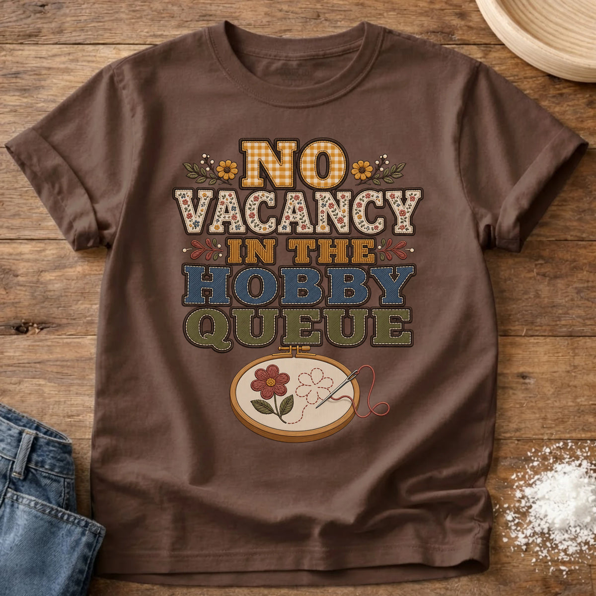 Knead More Fun No Vacancy homebody t-shirt in Espresso