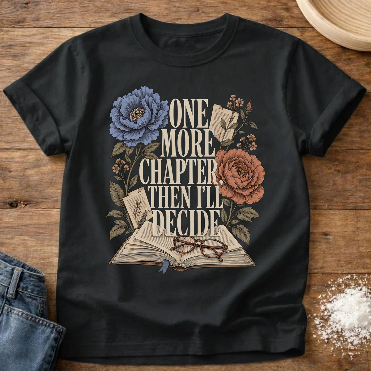 Knead More Fun One More Chapter homebody t-shirt in Black