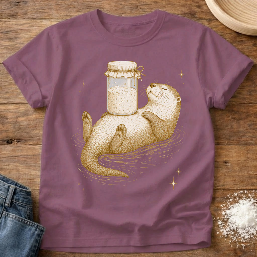 Knead More Fun Otter Starter t-shirt in Berry