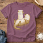 Knead More Fun Otter Starter t-shirt in Berry