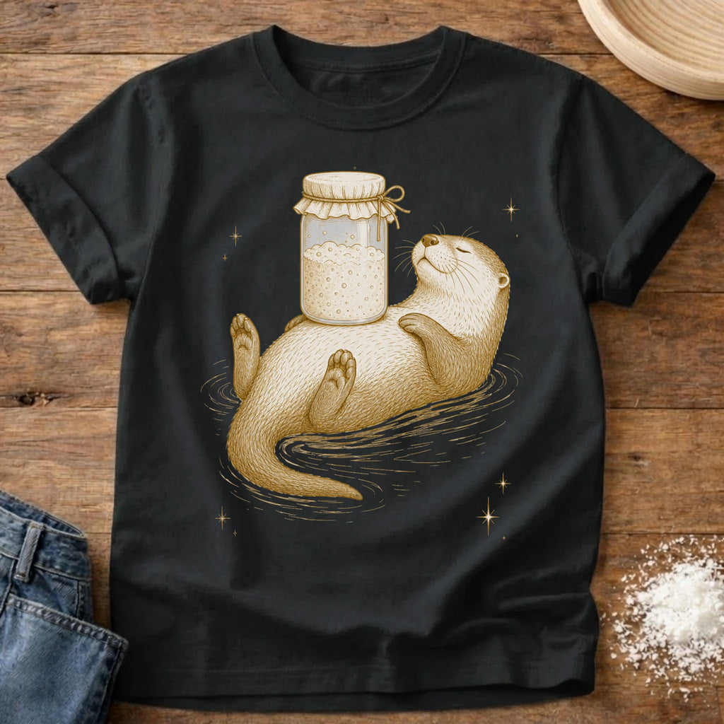 Knead More Fun Otter Starter t-shirt in Black
