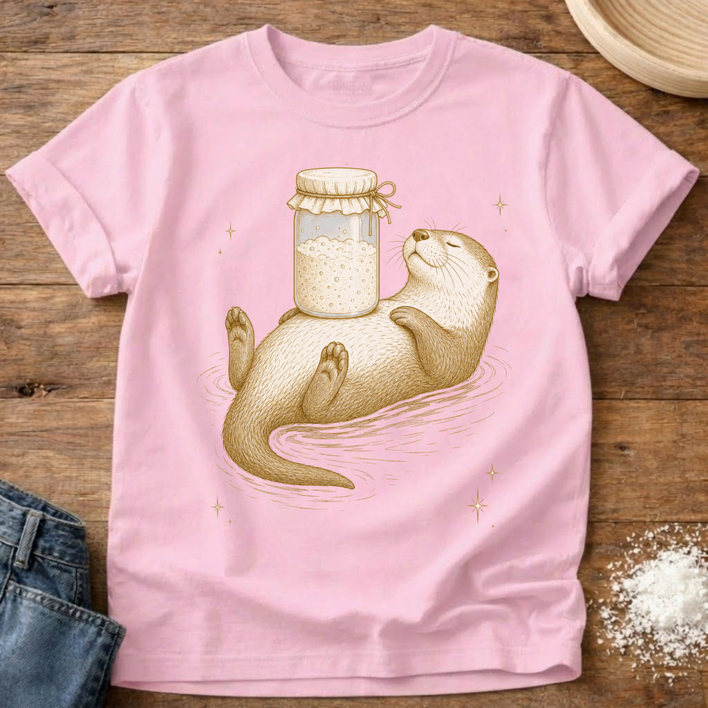 Knead More Fun Otter Starter t-shirt in Blossom