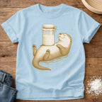 Knead More Fun Otter Starter t-shirt in Chambray