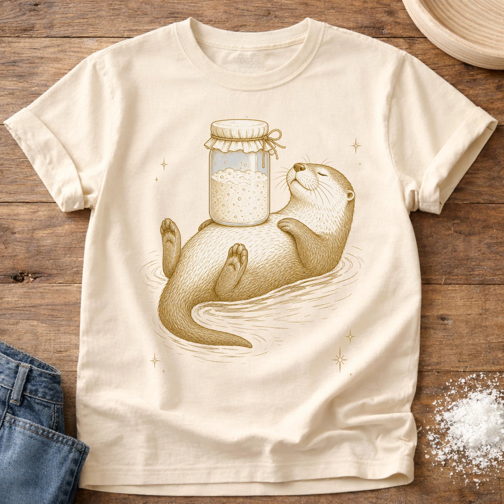 Knead More Fun Otter Starter t-shirt in Ivory